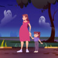 妊婦と子供と霊