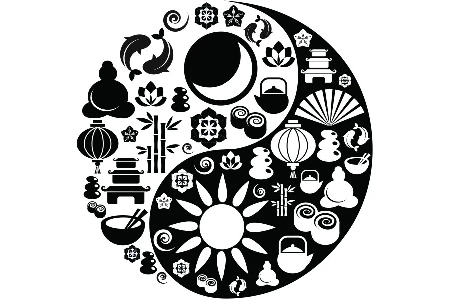 陰と陽の図