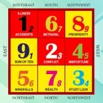 2025年10月のフライングスター風水チャート