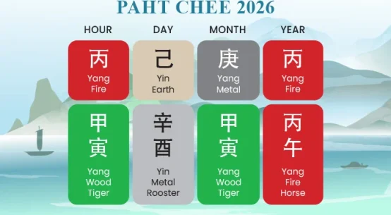 2026年の八字チャートから全体的な傾向を読む